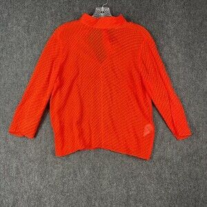 & Other Stories Sheer Red Dotted Long Sleeve Top Blouse Tie Back Size 4 EUC